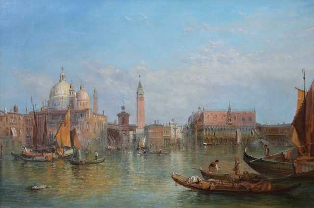 The Grand Canal looking towards St Marks Square & the Doge's Palace, Venice