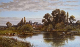 Shepperton on Thames with St Nicholas Church