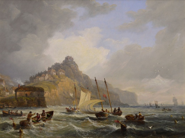 Boats off Robin Hood’s Bay, Yorkshire