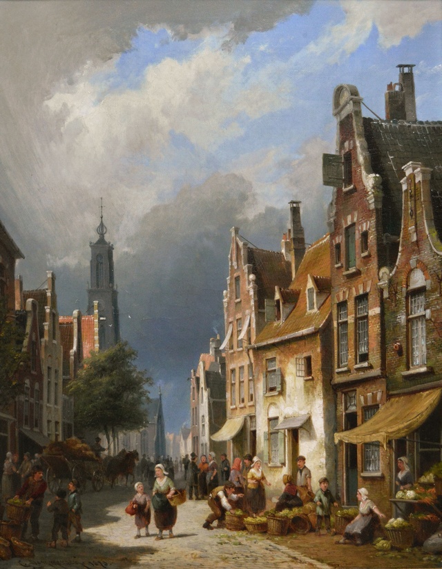 Bustling Street Scene, Holland