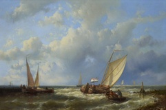 Sailing Boats off the Dutch Coast